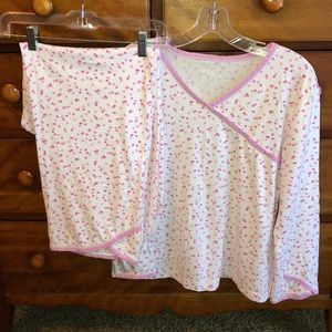 💜💕Garnet Hill Asian Wrap ‘Violet Confetti Dot’